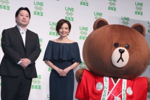 LINE年末年始キャンペーン発表会に出席したベッキー