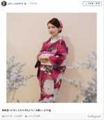 後藤真希、艶やか着物姿で少し遅めのご挨拶