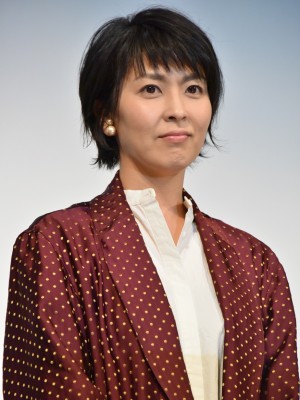 ドラマ『カルテット』の完成披露試写会に出席した松たか子