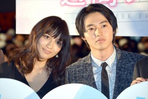 『一週間フレンズ。』完成披露試写会に出席した、山崎賢人、川口春奈