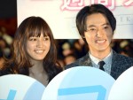 『一週間フレンズ。』完成披露試写会に出席した、山崎賢人、川口春奈