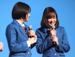 ソフトバンク発表会「SoftBank 2017 spring」に出席した、広瀬すず、大原櫻子