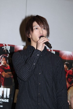 舞台『ALL OUT!! THE STAGE』の制作発表に出席した、石渡真修