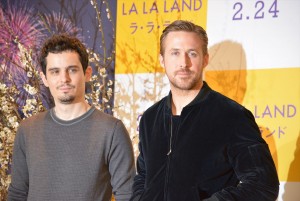 『ラ・ラ・ランド』来日記者会見に出席した、ライアン・ゴズリング、デイミアン・チャゼル監督