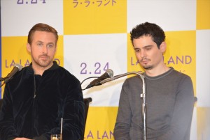 『ラ・ラ・ランド』来日記者会見に出席した、ライアン・ゴズリング、デイミアン・チャゼル監督
