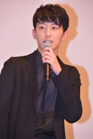 映画『キセキ －あの日のソビト－』初日舞台挨拶に出席した杉野遥亮