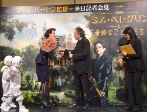 『ミス・ぺレグリンと奇妙なこどもたち』来日会見に出席した、ティム・バートン監督、松井愛莉