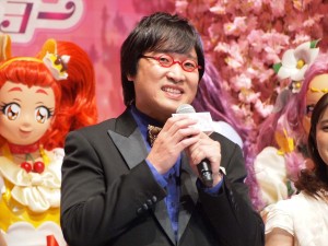 『キラキラ☆プリキュアアラモード』×『映画プリキュアドリームスターズ』合同記者会見に出席した、山里亮太
