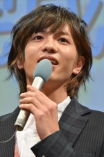 ドラマ「きみはペット」完成披露試写会に出席した、志尊淳