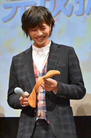 ドラマ「きみはペット」完成披露試写会に出席した、志尊淳