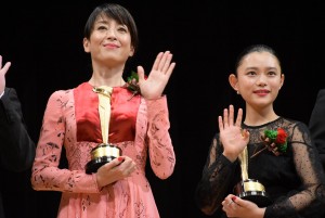 宮沢りえと杉咲花「2016年 第90回キネマ旬報ベスト・テン」にて