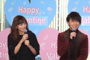 『一週間フレンズ。』のバレンタイントークイベントに出席した、川口春奈、松尾太陽