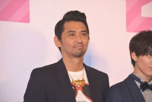  『PとJK』完成披露パーティーに出席した、村上淳