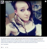 【閲覧注意】蛇がピアス…？見たくないけど2度見必至の画像発見