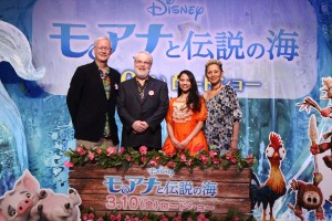 『モアナと伝説の海』監督来日イベントに出席した、ジョン・マスカー監督、ロン・クレメンツ監督  、屋比久知奈、夏木マリ