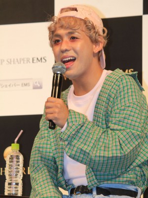VアップシェイパーEMS商品お披露目会に出席した、りゅうちぇる