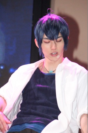 舞台『おそ松さん』劇中歌CDリリース記念イベントに登壇した和田雅成（F6カラ松役）