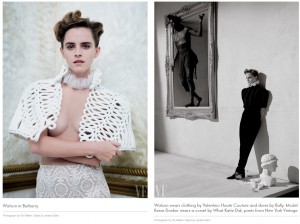 女性誌「Vanity Fair」でセクシーショットを披露したエマ・ワトソン
