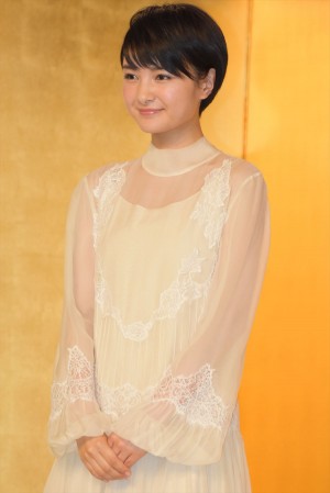 平成29年度後期連続テレビ小説『わろてんか』ヒロイン発表に出席した、葵わかな