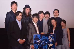 『ブルーハーツが聴こえる』公開直前プレミア上映会に出席した、尾野真千子、市原隼人、斎藤工、豊川悦司、飯塚健監督、井口昇監督、清水崇監督、工藤伸一監督、李相日監督