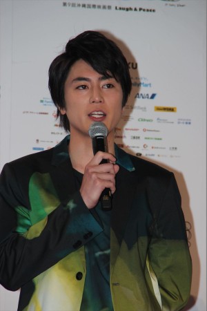 「島ぜんぶでおーきな祭 第9回沖縄国際映画祭」概要発表会見に出席した、 間宮祥太朗