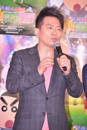 『クレヨンしんちゃん 襲来！！宇宙人シリリ』公開アフレコイベントに出席した、雨上がり決死隊