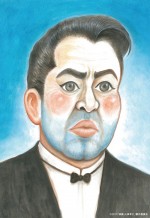 『映画 山田孝之3D』前売り券特典　山田孝之肖像画（by漫☆画太郎）スマホ用壁紙