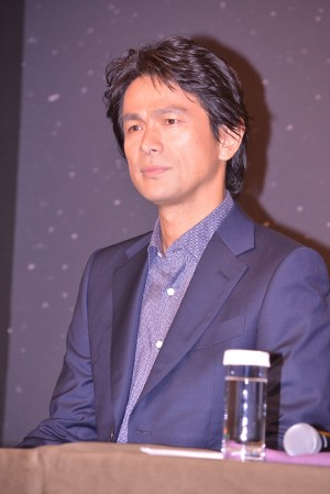 江口洋介、『孤狼の血』製作発表会見にて