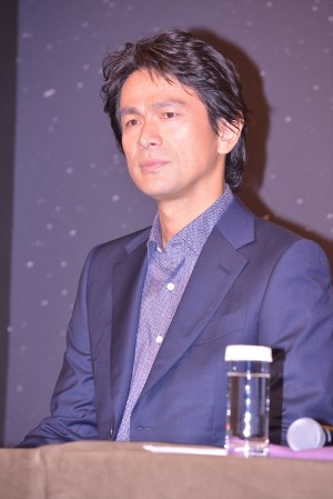 江口洋介、『孤狼の血』製作発表会見にて