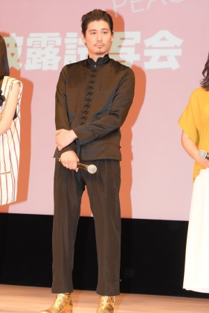 水上剣星、『ピーチガール』完成披露試写会にて