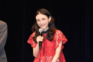 中嶋朋子、『美しい星』完成披露試写会にて