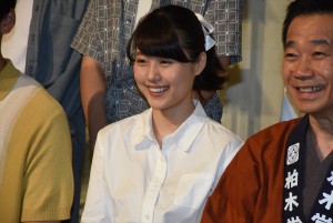 有村架純、『ひよっこ』新キャスト発表スタジオ取材会に登場