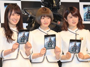 『ローグ・ワン／スター・ウォーズ・ストーリー』MovieNEXの発売記念イベントに登場した乃木坂46の高山一実、中田花奈、樋口日奈