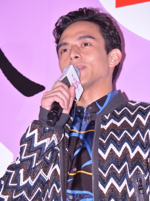 映画『無限の住人』初日舞台挨拶に登壇した満島真之介