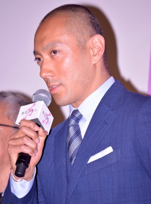 映画『無限の住人』初日舞台挨拶に登壇した市川海老蔵