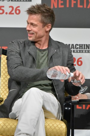 映画『ウォー・マシーン：戦争は話術だ！』記者会見にて、ブラッド・ピット