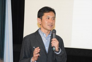 三鷹の森ジブリ美術館新企画展示「食べるを描く。」内覧会に出席した宮崎吾朗