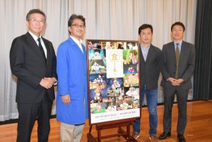 三鷹の森ジブリ美術館新企画展示「食べるを描く。」内覧会に出席した宮崎吾朗