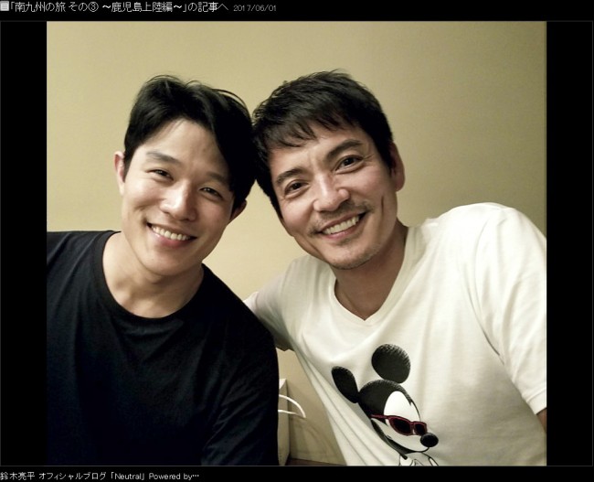 鈴木亮平&沢村一樹、『西郷どん』コンビで鹿児島を満喫 ※「鈴木亮平」ブログ
