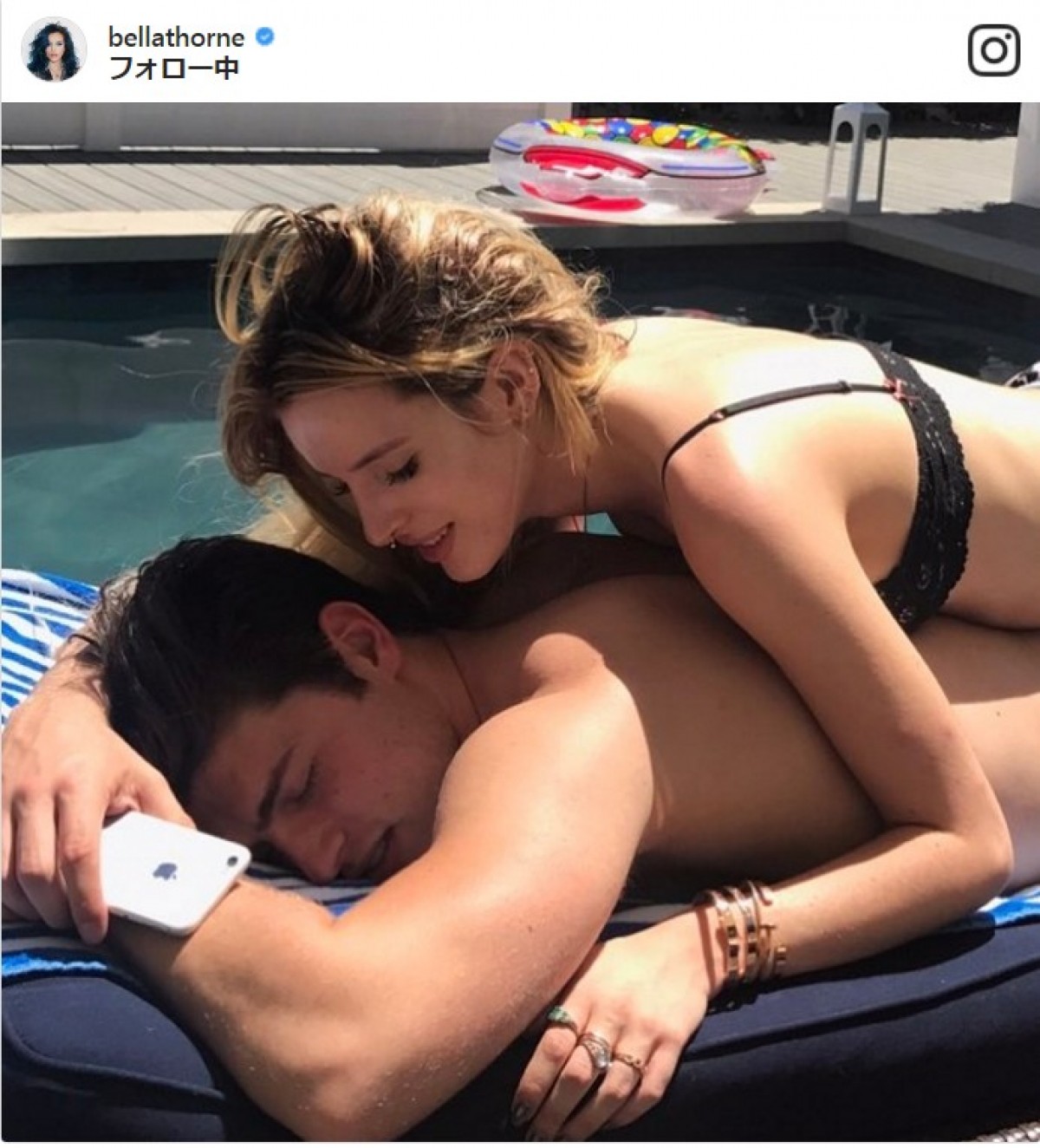 ベラ・ソーン、元恋人グレッグ・サルキンの誕生日をラブラブでお祝い ※「ベラ・ソーン」インスタグラム