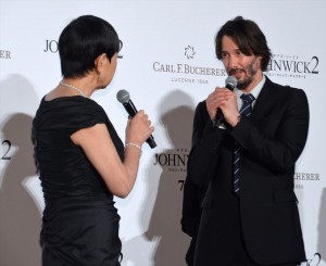 和田アキ子、キアヌ・リーヴス。『ジョン・ウィック：チャプター2』ジャパンプレミアにて