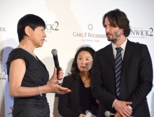 和田アキ子、キアヌ・リーヴス。『ジョン・ウィック：チャプター2』ジャパンプレミアにて
