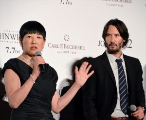 和田アキ子、キアヌ・リーヴス。『ジョン・ウィック：チャプター2』ジャパンプレミアにて