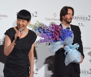 和田アキ子、キアヌ・リーヴス。『ジョン・ウィック：チャプター2』ジャパンプレミアにて