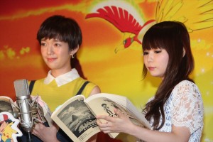 佐藤栞里と中川翔子、『劇場版ポケットモンスター キミにきめた！』公開アフレコにて