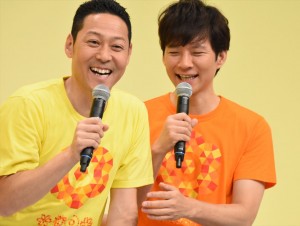 東野幸治、渡部建。『24時間テレビ40』制作発表会見にて