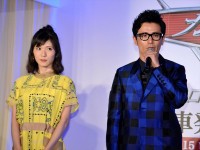 映画『カーズ／クロスロード』新車発表会見に出席した松岡茉優、藤森慎吾