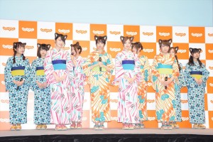 斉藤優里、伊藤万理華、高山一実、桜井玲香、西野七瀬、白石麻衣、松村沙友理、秋元真夏、星野みなみ、寺田蘭世、じゃらんCM発表会にて