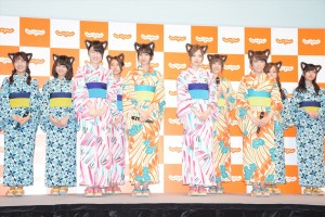 斉藤優里、伊藤万理華、高山一実、桜井玲香、西野七瀬、白石麻衣、松村沙友理、秋元真夏、星野みなみ、寺田蘭世、じゃらんCM発表会にて