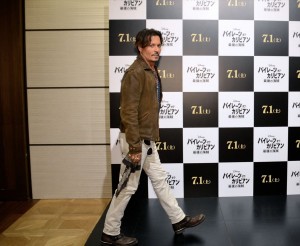 ジョニー・デップ『パイレーツ・オブ・カリビアン／最後の海賊』取材会にて